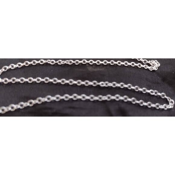 Sterling Silver 925 Plated 24 Inch Rolo‎ Link Chain Necklace New 1/16th" Wide - Picture 3 of 3